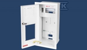 Rozdzielnica RW-1P Z /E P/T licznikowa 1F+miejsce na 6 zabezpieczeń drzwi pełne z zamkiem-płytka Z /E RW-1-P
