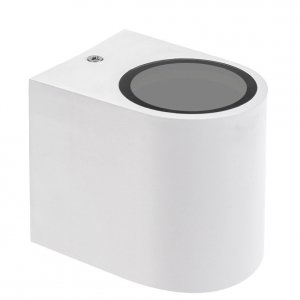 Oprawa elewacyjna Parete GU10 x1 Jednokierunkowy kinkiet 250V IP54 80 x 73 x 95mm Biały