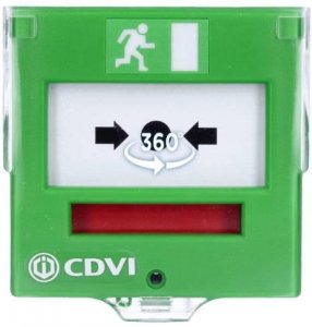 Ewakuacyjny przycisk wyjścia z elastyczną membraną, 2 styki CDVI BBGP2V 