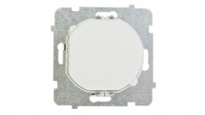 AS Ściemniacz przyciskowo-obrotowy /żarowy i halogenowy/ biały ŁP-8G/m/00