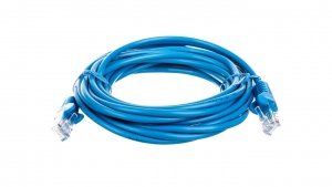 Kabel krosowy patchcord U/UTP kat.5e CCA niebieski 5m 68375