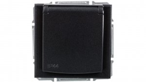ASFORA Gniazdo 2P PE IP44 do systemu ramkowego antracyt EPH2800671