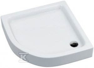 Brodzik akrylowy Grando Plus zintegrowany z podbudową Stabilsound Plus 80x80x17 cm R55 półokragły