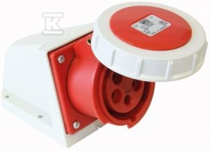 Gniazdo stałe 16A 3P+Z+N 400V z dławikiem IP67