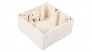 Berker/B.Kwadrat Puszka natynkowa pojedyncza kremowa 5310419902