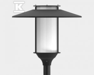 Oprawa ELBA LED, 3 500 K, malowana RAL9006, daszek anodowany inox