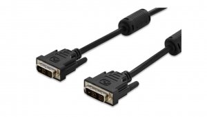Kabel połączeniowy DVI-D Single Link Typ DVI-D(18 1)/DVI-D(18 1), M/M czarny 2m AK-320100-020-S