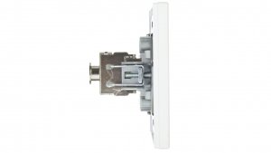 Gniazdo teleinformatyczne Asfora kat.5e RJ45 + RJ12 białe z ramką EPH4900121