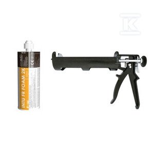 Pistolet ręczny do pianek typ 2K + pianka ogniochronna INTU FR FOAM 2K 380ml DLV295