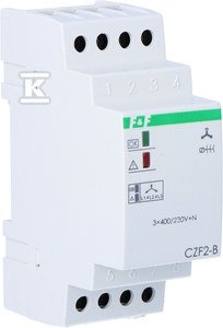 Czujnik zaniku fazy z kontrolą styków stycznika CZF-2B styki: 1Z , I=10A, 2 moduły