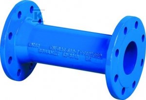 Króciec dwukołnierzowy FF DN150x500, PN10, do wody, GJL-żeliwo szare