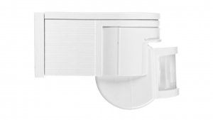 Czujnik ruchu Kanlux SLICK JQ-L-W PIR 1200W IP44 nadbudowywany zasięg do 12m 160st., 20st. 3-2000 lx biały 08390