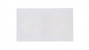 Simon Touch ramki Panel dotykowy S54 Touch, 2 moduły, 2 pola dotykowe poziome + 2 pola dotykowe poziome, biała perła DSTR222/70