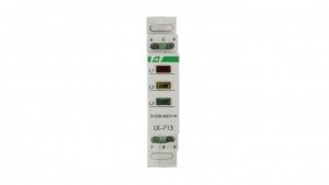 Lampka modułowa 3-fazowa żółta/czerwona/zielona 3x230V+N LK-713K