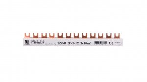Szyna łączeniowa 3P 63A 10mm2 widełkowa (12mod.) S-12 E.4302