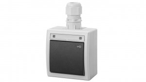 AQUANT 2K łącznik natynkowy zwierny klucz IP65 szary 5007-65