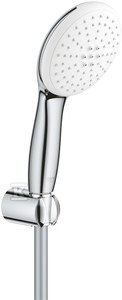 Zestaw prysznicowy Tempesta 110 chrom, 2 strumienie w zestawie: słuchawka prysznicowa, nieregulowany uchwyt ścienny, wąż prysznicowy 1250 mm