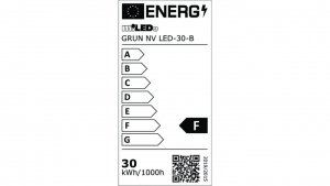 Projektor GRUN NV LED-30-B 2650lm 4000K barwa neutralna IP65 czarny 31392
