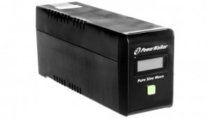UPS POWER WALKER LINE-INTERACTIVE 600VA 2x PL 230V, czysta sinusoida, RJ11/45 IN/OUT, USB, LCD VI 600 SW/FR