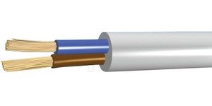 Przewód mieszkaniowy H03VVH2-F (OMYP) 2x1,0 biały G-111600
