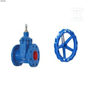 Zasuwa kołnierzowa F4 DN50, krótka bez kółka, PN16, GJS + kółko ręczne ZESTAW DLW488