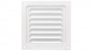 Osłona wentylatora metalowa z siatką 125x125mm biała WPFMVM125