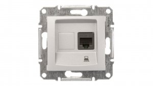 Sedna Gniazdo komputerowe pojedyncze RJ45 kat.5e UTP aluminium SDN4300160