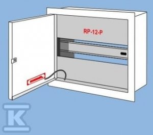 Rozdzielnica podtynkowa RP-12-P, miejsce na 12 zabezpieczeń typu s. IP 30