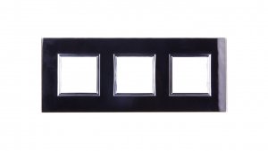 DANTE Ramka potrójna szkło BLACK GLASS 4509183