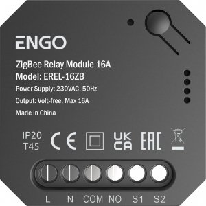 ENGO Controls EREL-16ZB - Smart Relay Inteligentny przekaźnik ZigBee do systemu ENGO Smart, 1x16A, NO-COM