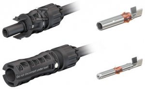 Komplet wtyk-gniazdo MC4 EVO2 // Staubli EC/Multi-Contact MC-PV-KST4-EVO2 (-) oraz MC-PV-KBT4-EVO2 (+) // zakres przekrojów przewodów 4mm2 i 6mm2 // złącza MC4 EVO2 są kompatybilne ze złączami MC4