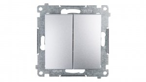 Simon 54 Łącznik świecznikowy, szybkozłącza, srebrny mat DW5.01/43