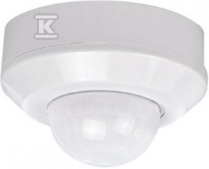 Czujnik ruchu Swiss Garde 360 Premium, zasięg 30m, 230V, sterowany zdalnie pilotem, przekaźnik 2300W 10A, IP55, kąt detekcji 360, biały
