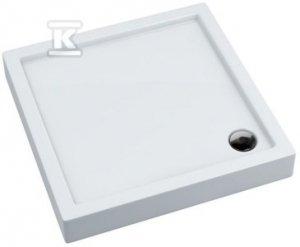 Brodzik akrylowy Competia zintegrowany z podbudową Stabilsound Plus 80x80x14 cm kwadratowy