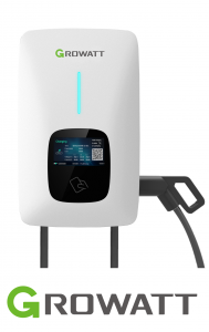 GROWATT Ładowarka do samochodu THOR-11AS-P-V1 (WiFi, LCD, RFID, PRZEWÓD 5m)