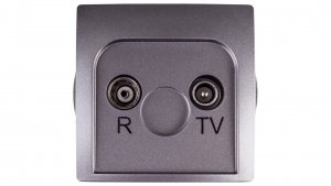 Simon Basic Gniazdo antenowe RD/TV końcowe separowane stal inox BMZAR1/1.01/21