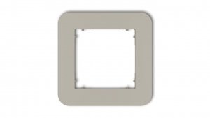 MINI Ramka uniwersalna pojedyncza zaokrąglona z tworzywa taupe 60MRTZ-1