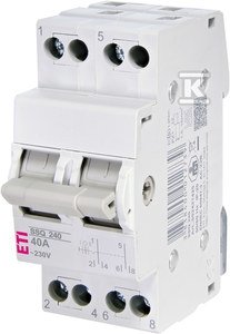Przełącznik modułowy sieć-agregat I-O-II 40A 2-biegunowy SSQ 240 002421425