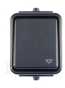 Przycisk natynkowy światło , IP44, czarny CEDAR WNT102C05
