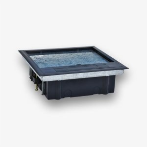 Box podłogowy 12M – puszka podłogowa 12-modułowa do montażu gniazd standardu 22,5x45 mm (45x45 mm)