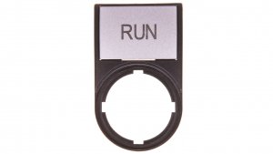 Tabliczka opisowa RUN 50x30mm czarna prostokątna M22S-ST-GB7 216497 /10szt./