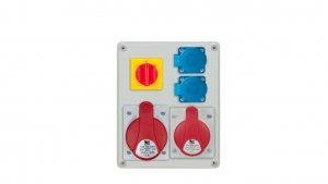 Rozdzielnica R-BOX 240 1x32A/5P 1x16A/5P 2x250V, wył. L/P IP44 B.1095W