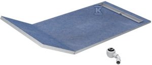 Płyta spadkowa z odpływem liniowym Stabilsound Plus Subplate 130+50x90x5/12,5 cm, prostokątny z maskownicą do zabudowy płytkami