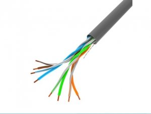 Kabel teleinformatyczny LAN UTP 100MB/S 305M DRUT CCA SZARY LANBERG U/UTP kat.5e 4x2xAWG24 PCV LCU5-10CC-0305-S /305m/