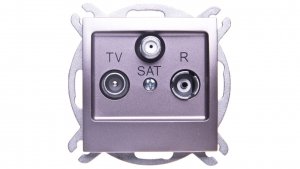 IMPRESJA Gniazdo antenowe RTV-SAT końcowe tytan GPA-YS/m/23
