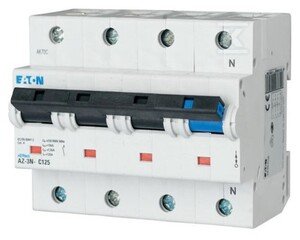 Wyłącznik nadprądowy 25kA, In=25A, charakterystyka D. 3+N biegunowy. AZ-3N-D25 174529