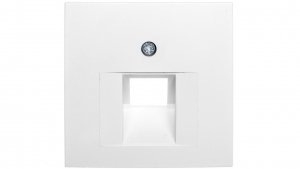 Berker S.1/B.1/B.3/B.7 Glas Płytka czołowa do gniazda teleinformatycznego pojedynczego RJ11/RJ12/RJ45 śnieżnobiała 14071909