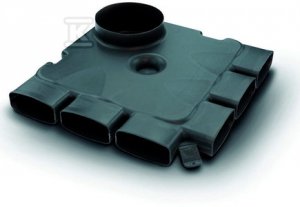 Rozdzielacz KERMI EasyFlow - D180, 2 szt., kątowy, 6 podłączeń, 126x60mm, 478x478mm Y220406500701K