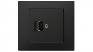 Vestra Gniazdo multimedialne pojedyncze HDMI bez ramki podtynkowe IP20 czarny 3891-19
