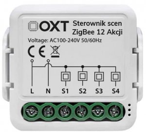 Moduł OXT mini sterownik scen 12 akcji 230V ZigBee TUYA T254 